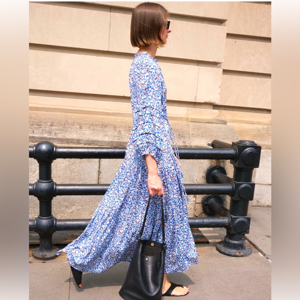 Apiece Apart Blue Trinidad Maxi Dress